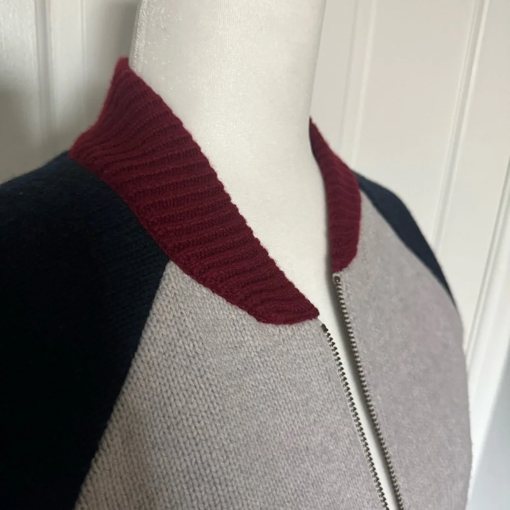 J CREW Wool Varsity Style Sweater Jacket - Picture 7 of 7